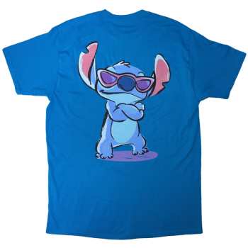 Merch Disney: Disney Unisex T-shirt: Stitch Ohana (blue) (back Print) (small) S