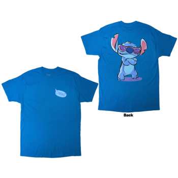 Merch Disney: Disney Unisex T-shirt: Stitch Ohana (blue) (back Print) (small) S