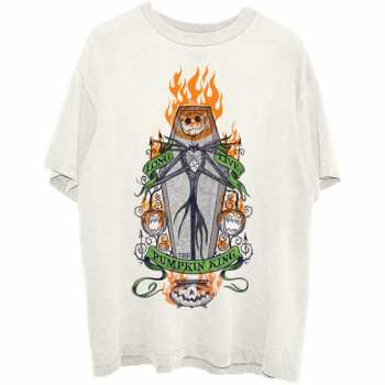 Merch Disney: Tričko The Nightmare Before Christmas Orange Flames Pumpkin King S