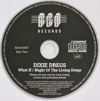 2CD Dixie Dregs: Free Fall / What If / Night Of The Living Dregs