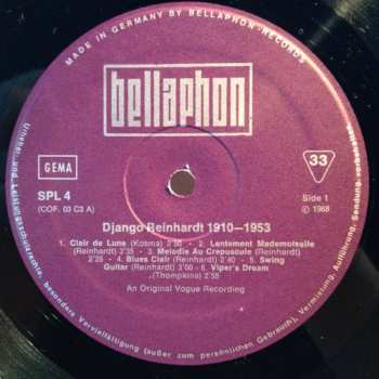 5LP/Box Set Django Reinhardt: 1910 - 1953