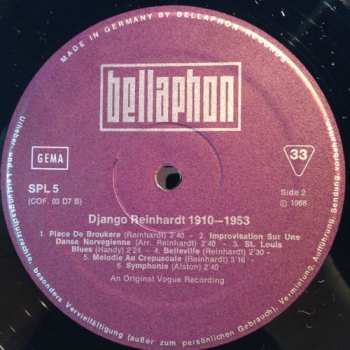 5LP/Box Set Django Reinhardt: 1910 - 1953