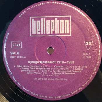 5LP/Box Set Django Reinhardt: 1910 - 1953