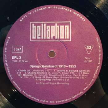 5LP/Box Set Django Reinhardt: 1910 - 1953