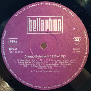 5LP/Box Set Django Reinhardt: 1910 - 1953