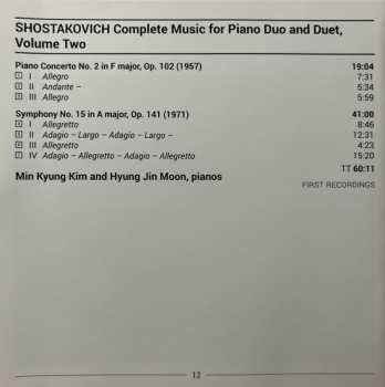 CD Dmitri Shostakovich: Shostakovich: Complete Music for Piano Duo and Duet, Vol. 2