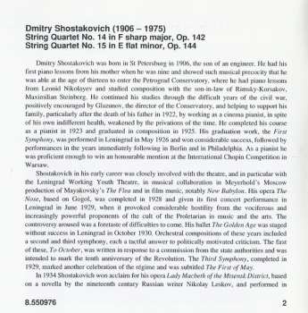 CD Dmitri Shostakovich: String Quartets (Complete) Volume 5 (Nos. 14 And 15)