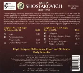 CD Dmitri Shostakovich: Symphony No. 2 'To October' / Symphony No. 15