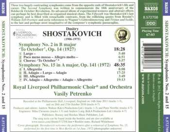 CD Dmitri Shostakovich: Symphony No. 2 'To October' / Symphony No. 15