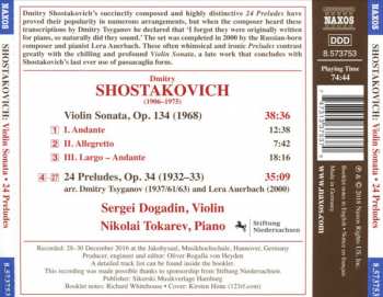 CD Dmitri Shostakovich: Violin Sonata; 24 Preludes
