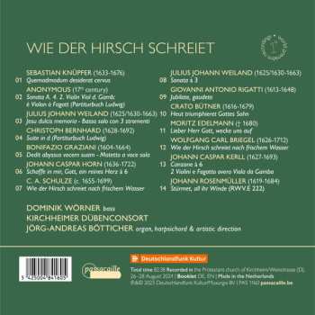 CD Dominik Wörner: Wie Der Hirsch Schreiet - Sacred Concerti Of The 17th Century