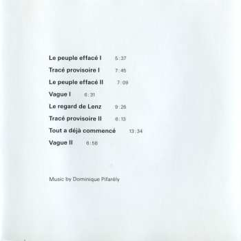 CD Dominique Pifarély Quartet: Tracé Provisoire