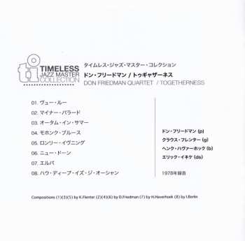 CD Don Friedman / Klaus Flenter Quartet: Togetherness LTD