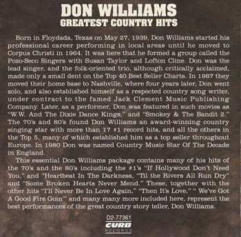 CD Don Williams: Greatest Country Hits