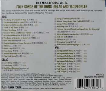 CD Yao: Folk Songs Of The Dong, Gelao and Yao Peoples