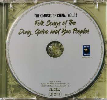 CD Yao: Folk Songs Of The Dong, Gelao and Yao Peoples