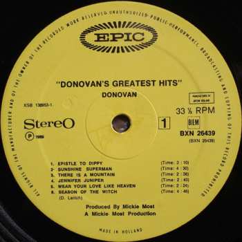 LP Donovan: Donovan's Greatest Hits