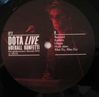 2LP Dota Und Die Stadtpiraten: Überall Konfetti (Live) LTD