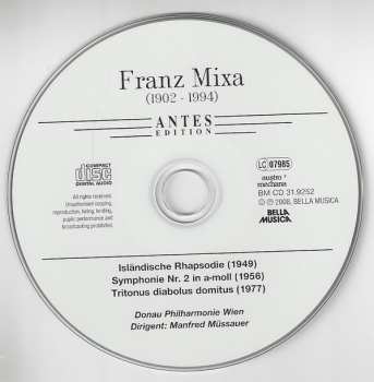 CD Manfred Müssauer: Isländische Rhapsodie • Symphonie Nr. 2 In A-moll • Tritonus Diabolus Domitus