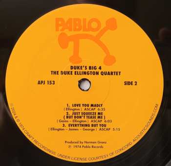 LP Duke Ellington Quartet: Duke's Big 4