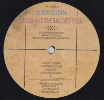 LP Duran Duran: Seven And The Ragged Tiger