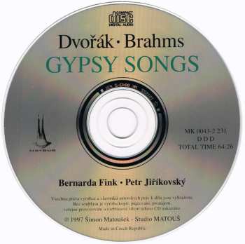 CD Antonín Dvořák: Gypsy Songs