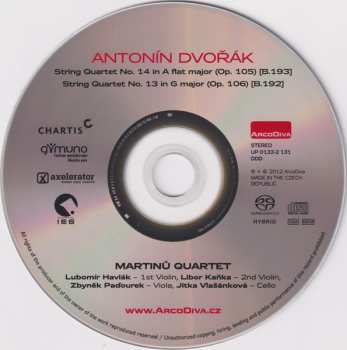SACD Antonín Dvořák: String Quartets Op. 105 And 106