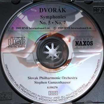 CD Antonín Dvořák: Symphonies Nos. 5 And 7