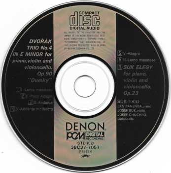 CD Antonín Dvořák: Trio No. 4 In E Minor, For Piano, Violin And Violoncello, Op. 90 "Dumky" / Elegy For Piano, Violin And Violoncello, Op. 23