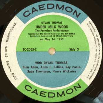 2LP Dylan Thomas: Dylan Thomas Narrating Under Milkwood