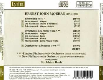 CD Sir Adrian Boult: Sinfonietta ● Symphony In G Minor ● Overture For A Masque