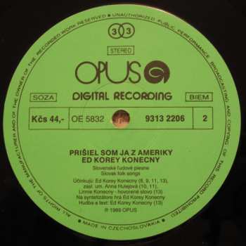 LP Ed Korey Konecny: Prišiel Som Ja Z Ameriky