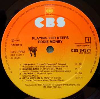LP Eddie Money: Playing For Keeps