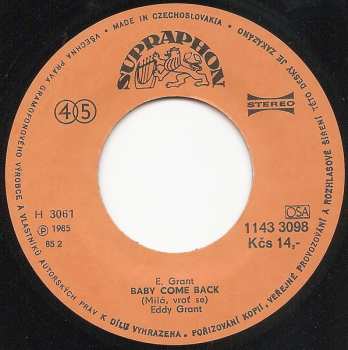 SP Eddy Grant: Baby Come Back / Romancing The Stone