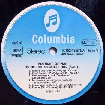 2LP Edith Piaf: Portrait Of Piaf - 25 Of Her Greatest Hits