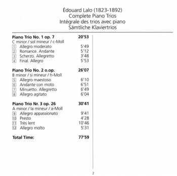 CD Édouard Lalo: Complete Piano Trios