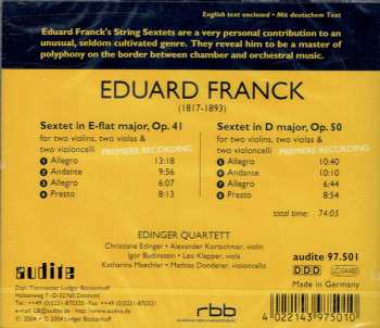 CD Eduard Franck: String Sextets (E-Flat Major, Op. 41 / D Major, Op. 50)