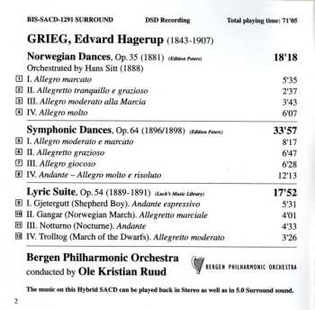 SACD Edvard Grieg: Norwegian Dances; Symphonic Dances; Lyric Suite