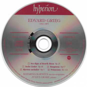 CD Edvard Grieg: Grieg Songs
