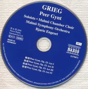 2CD Edvard Grieg: Peer Gynt (Complete Incidental Music)