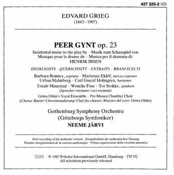 CD Edvard Grieg: Peer Gynt- Highlights
