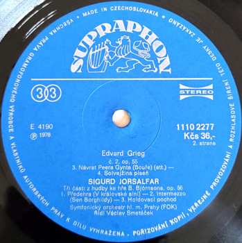 LP Edvard Grieg: Peer Gynt / Sigurd Jorsalfar