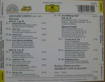 CD Edvard Grieg: Peer-Gynt-Suiten No. 1 & 2 / Aus Holbergs Zeit / Sigurd Jorsalfar