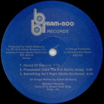 LP Edwin Birdsong: Dance Of Survival