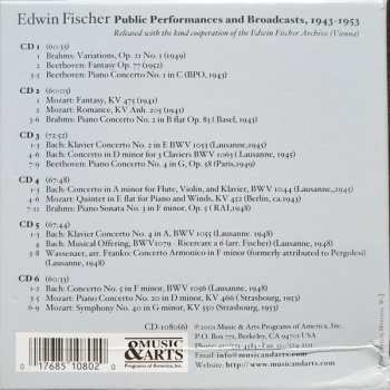 6CD/Box Set Edwin Fischer: The Legacy Of A Great Pianist (Concert Performances And Broadcasts 1943-1953)