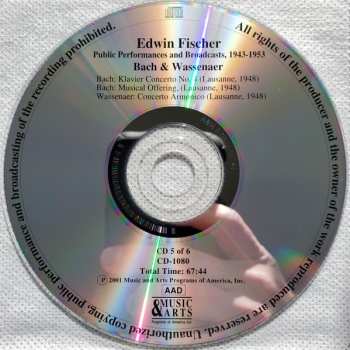 6CD/Box Set Edwin Fischer: The Legacy Of A Great Pianist (Concert Performances And Broadcasts 1943-1953)