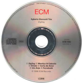 CD Egberto Gismonti Trio: ZigZag