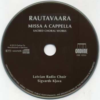CD Einojuhani Rautavaara: Missa a cappella - Sacred Choral Works