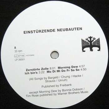 LP Einstürzende Neubauten: Fuenf Auf Der Nach Oben Offenen Richterskala