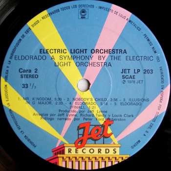 LP Electric Light Orchestra: Eldorado - A Symphony By The Electric Light Orchestra